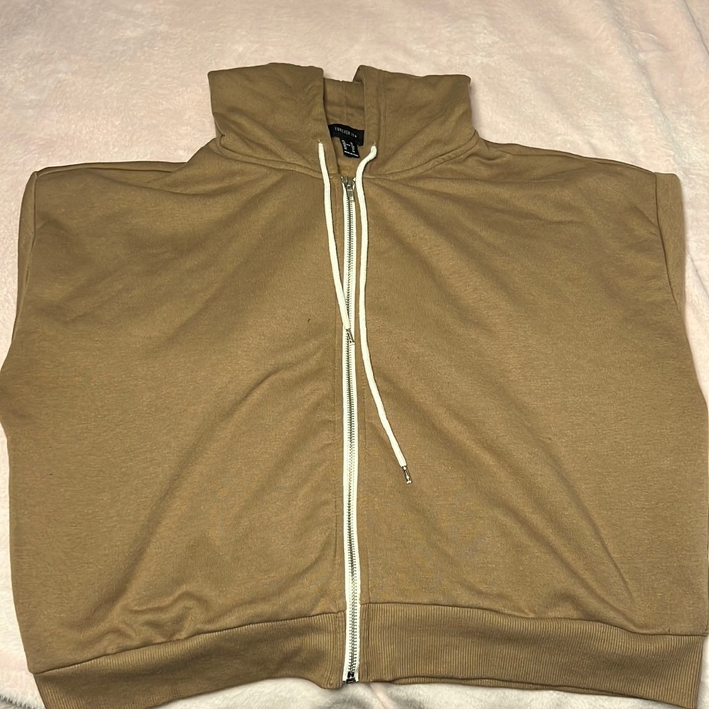 Forever 21 Cropped Zip Up